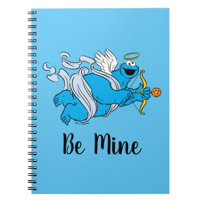 Cookie Monster Valentine's Cupid Notebook (Front)
