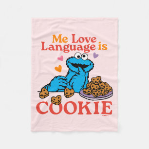 Cookie Monster   Valentine's Day Quote Fleece Blanket