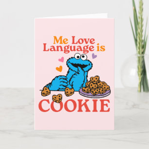 Cookie Monster   Valentine's Day Quote Holiday Card