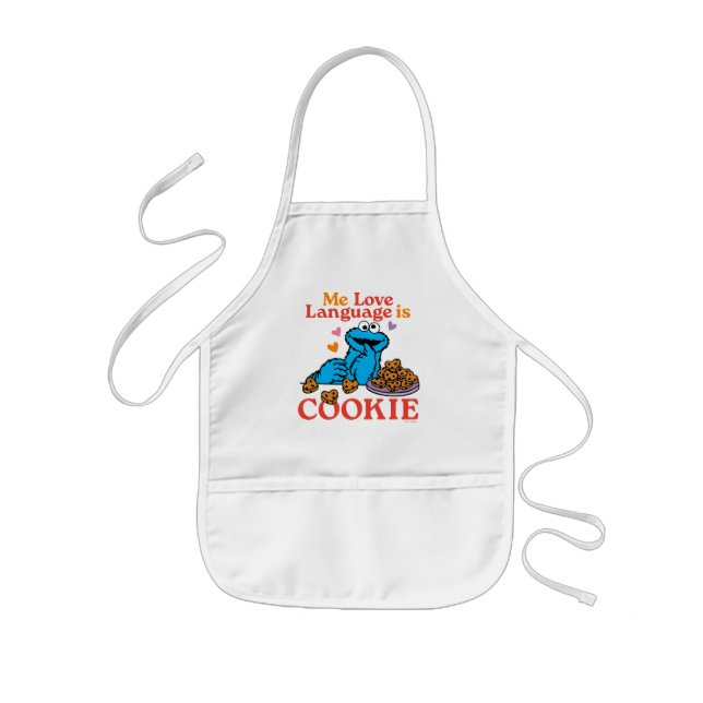 Cookie Monster | Valentine's Day Quote Kids Apron (Front)