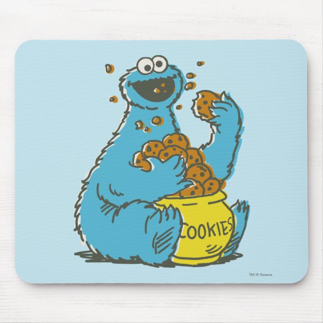 Cookie Monster Vintage Mouse Pad (Front)