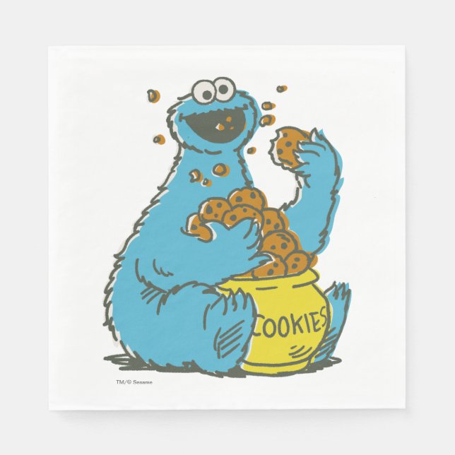 Cookie Monster Vintage Napkin (Front)