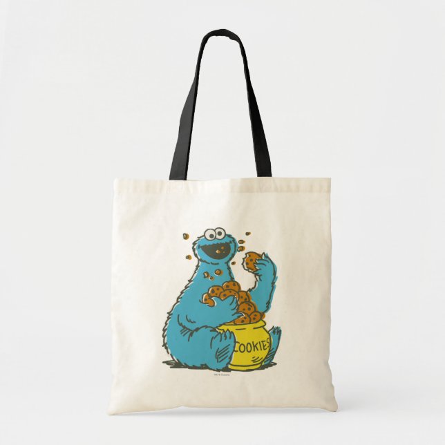 Cookie Monster Vintage Tote Bag (Front)