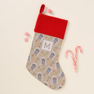 Cookie Monster Wanted Pattern Christmas Stocking