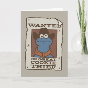 Cookie Monster   Wanted Poster Card