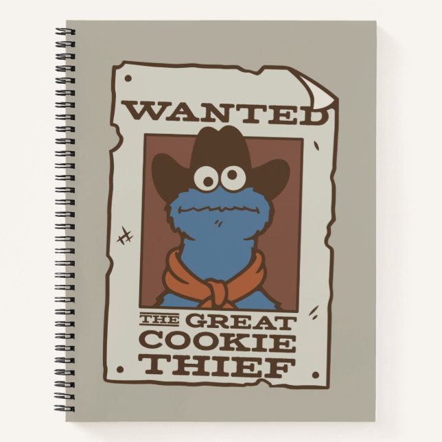 Cookie Monster | Wanted Poster Notebook (Front)