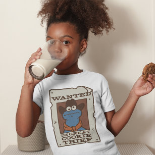 Cookie Monster   Wanted Poster T-Shirt