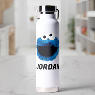Cookie Monster   Watercolor Trend   Add Your Name Water Bottle