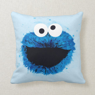 Cookie Monster   Watercolor Trend Cushion
