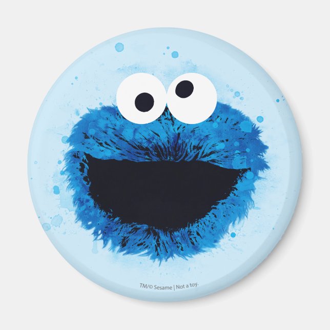 Cookie Monster | Watercolor Trend Magnet (Front)
