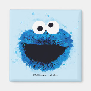 Cookie Monster   Watercolor Trend Magnet