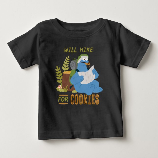 Cookie Monster | Will Hike For Cookies Baby T-Shirt (Front)