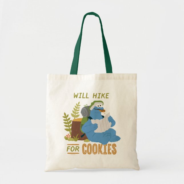 Cookie Monster | Will Hike For Cookies Tote Bag (Front)