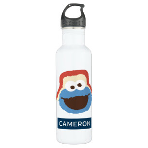 Cookie Monster Woodland Face   Add Your Name 710 Ml Water Bottle
