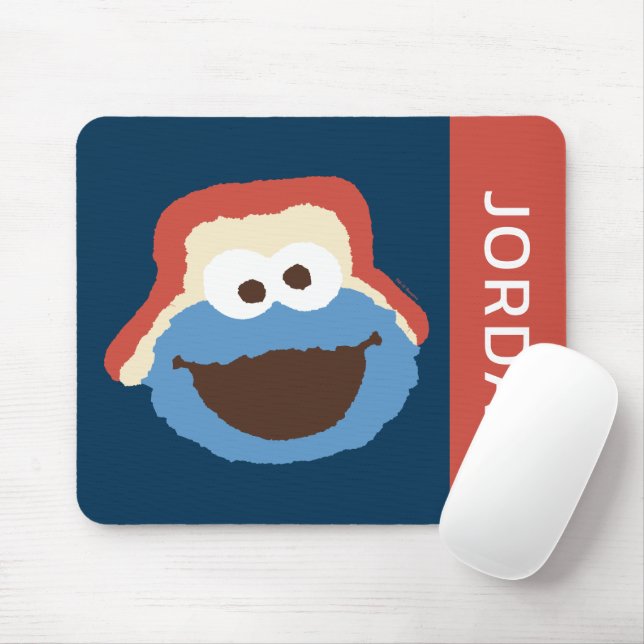 Cookie Monster Woodland Face | Add Your Name Mouse Pad (With Mouse)