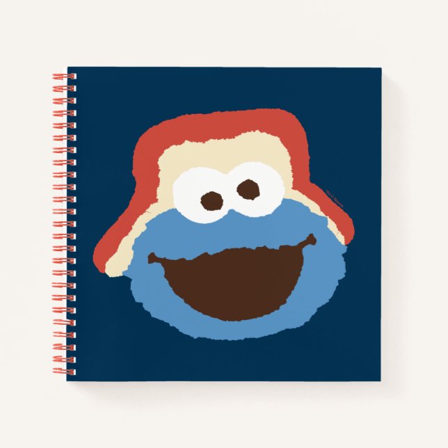 Cookie Monster Woodland Face Notebook (Front)