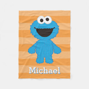 Cookie Monster Wool Style   Add Your Name Fleece Blanket