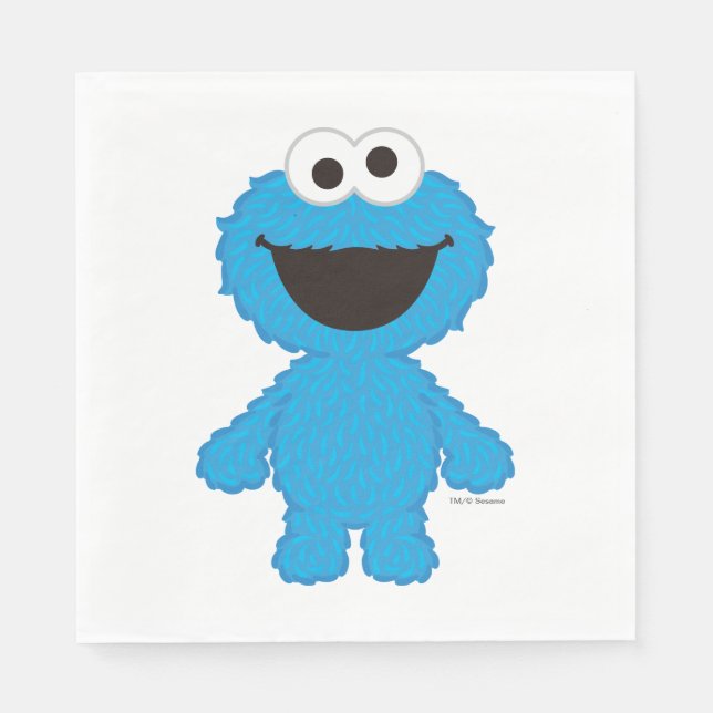 Cookie Monster Wool Style Napkin (Front)