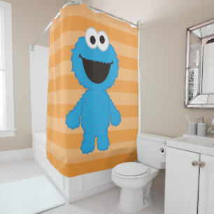 Cookie Monster Wool Style Shower Curtain