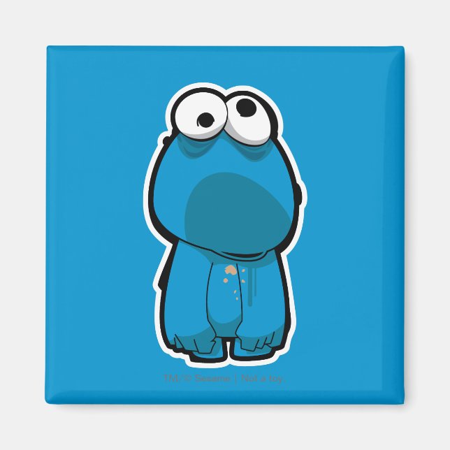 Cookie Monster Zombie Magnet (Front)