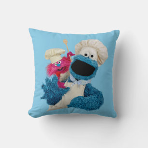 Cookie Monster's Foodie Truck Friends Cushion
