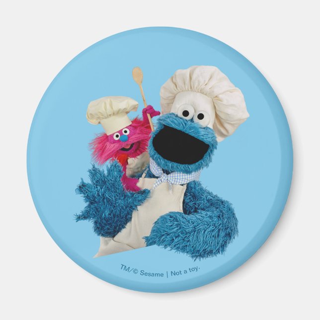 Cookie Monster's Foodie Truck Friends Magnet (Front)
