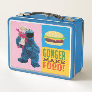 Cookie Monster's Foodie Truck Gonger Make Food Metal Lunch Box