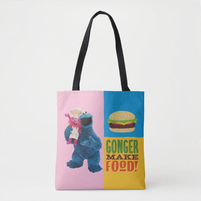 Cookie Monster's Foodie Truck | Gonger Make Food Tote Bag (Front)