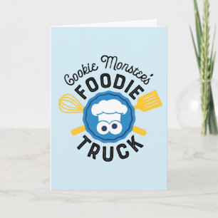 Cookie Monster's Foodie Truck Logo Card