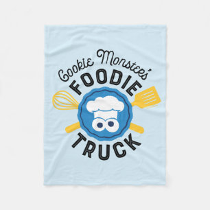 Cookie Monster's Foodie Truck Logo Fleece Blanket