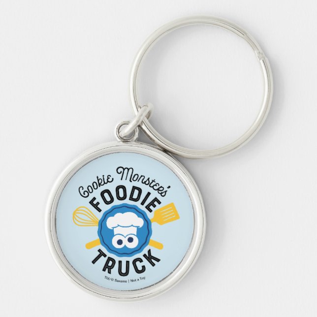 Cookie Monster's Foodie Truck Logo Key Ring (Front)