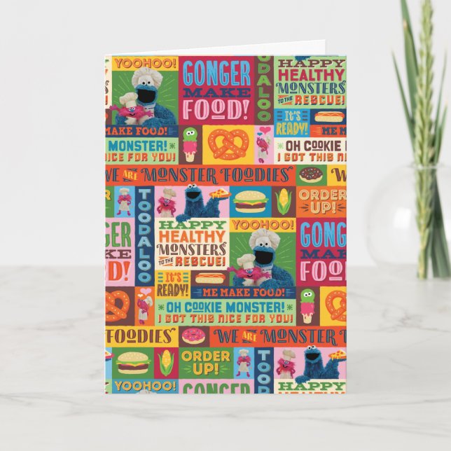 Cookie Monster's Foodie Truck Pattern Card (Front)