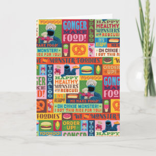 Cookie Monster's Foodie Truck Pattern Card