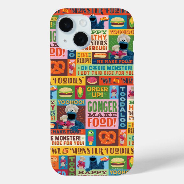 Cookie Monster's Foodie Truck Pattern Case-Mate iPhone Case (Back)