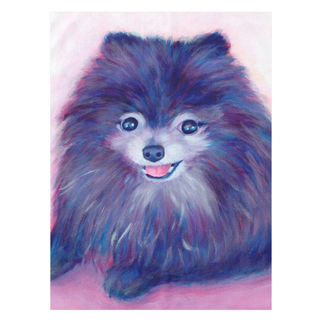 Cookie, My Purple Pomeranian Tablecloth (Front)