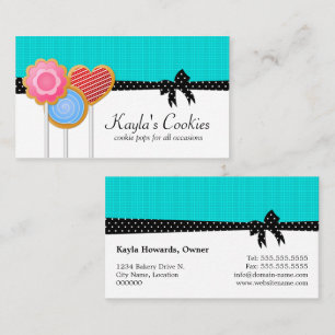 Cookie Pops Turquoise Business Card