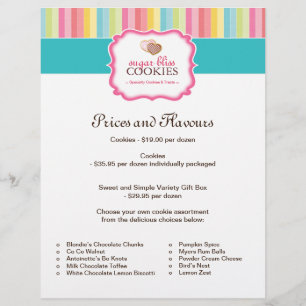 Cookie Price List Flyer