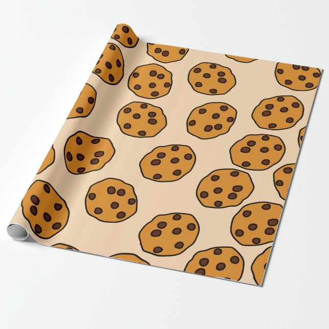 cookie print on cream wrapping paper (Unrolled)