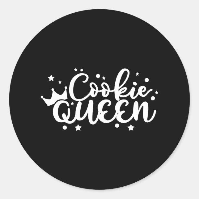 Cookie Queen Cupcake Baker Classic Round Sticker (Front)