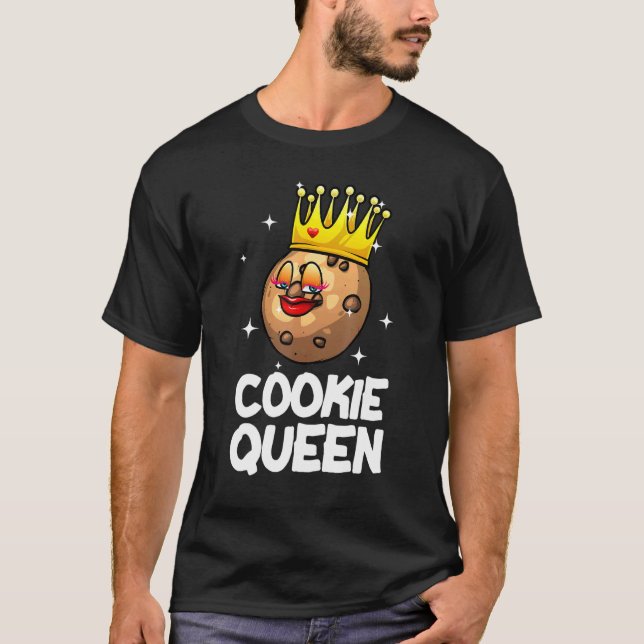 Cookie Queen For Men Cool Culinary Baker Baking T-Shirt (Front)