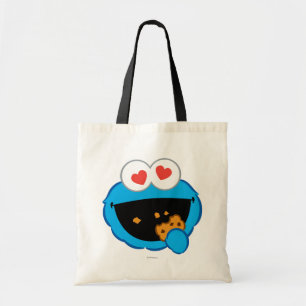 Cookie Smiling Face with Heart-Shaped Eyes Tote Bag