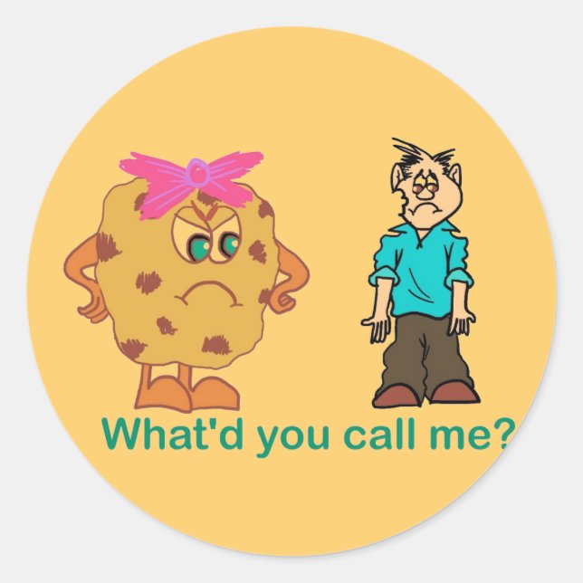 Cookie sticker. classic round sticker (Front)