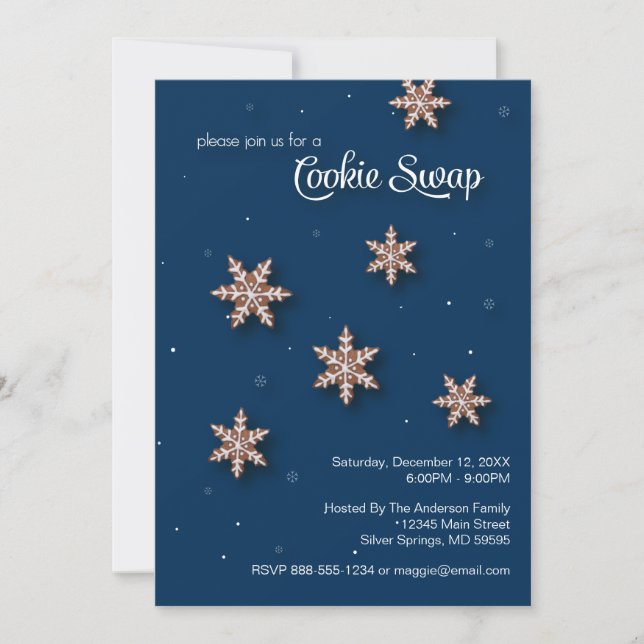 Cookie Swap Exchange Party Invitation (Front)
