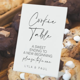 Cookie Table Wedding Pedestal Sign