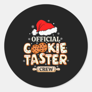 Cookie Taster Crew, Funny Christmas Baking Team Classic Round Sticker