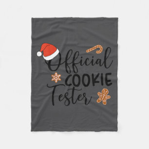 Cookie Tester & Cookie Baker Funny Christmas C Fleece Blanket