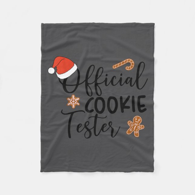Cookie Tester &amp; Cookie Baker Funny Christmas C Fleece Blanket (Front)