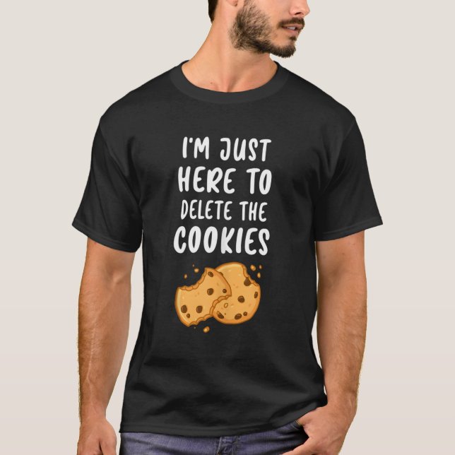 Cookie Tester Chocolate Chip Baker Delete T-Shirt (Front)