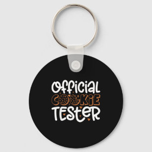 Cookie Tester Christmas Bakers Kids Toddler Xmas Key Ring