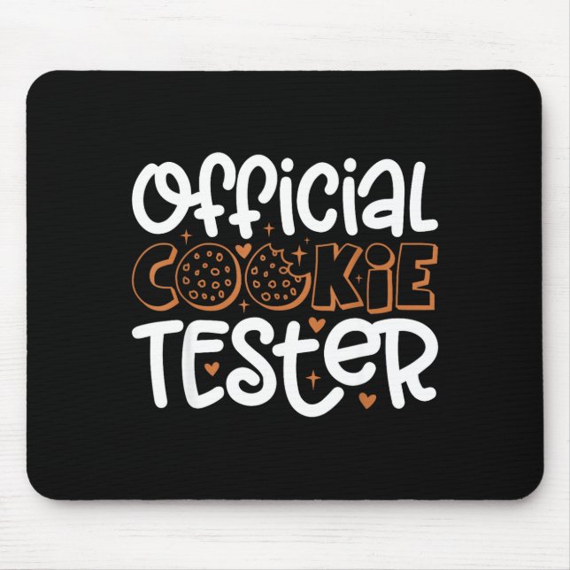 Cookie Tester Christmas Bakers Kids Toddler Xmas  Mouse Pad (Front)